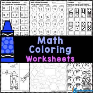 Body Math Color Sheets Matching Free Math Coloring Worksheets for Kindergarten