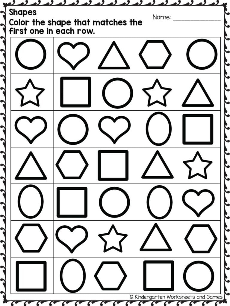 πΊπ’π¦ Free Printable Shapes Worksheets for Kindergarten πΊπ’π¦ Free Printable Shapes Worksheets for Kindergarten