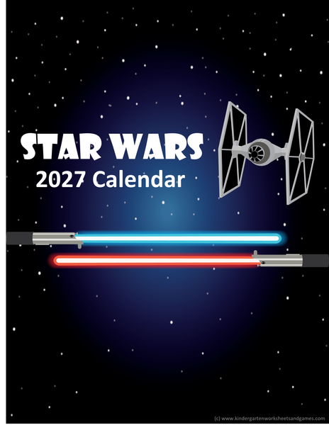 free printable star wars calendar
