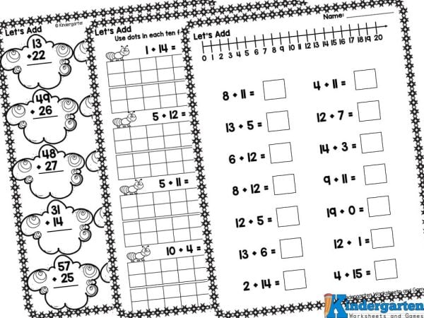 kindergarten math worksheets addition kindergarten math worksheets addition