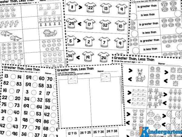 greater and less than worksheet greater and less than worksheet