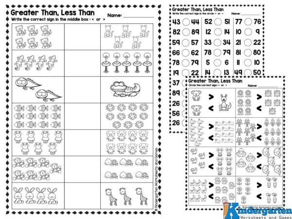 greater less than worksheet greater less than worksheet