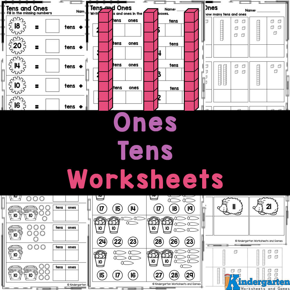 Tens And Ones Worksheets For Kindergarten Tens And Ones Worksheet For