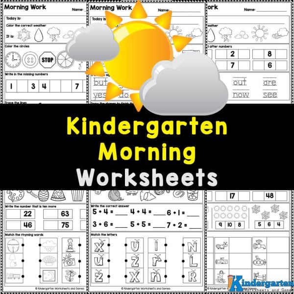 Kickstart your child's morning with our FREE Kindergarten Morning Worksheets—30 engaging printables designed to boost math and literacy skills through fun activities!