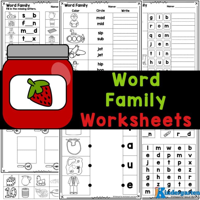 Word Family Worksheets