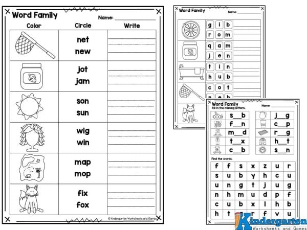 Word families kindergarten Word families are a fantastic and foundational concept in early literacy that plays a crucial role in helping young learners develop their reading and writing skills! But what exactly are word families? Simply put, a word family is a group of words that share a common feature or pattern, typically sharing the same root or base word with different prefixes or suffixes. For example, the "cat" family includes words such as cat, hat, bat, and that.