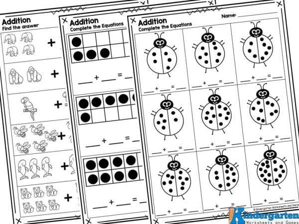 picture addition worksheets There are 11 no-prep pages in this pack. Â There are multiple activities in the pack, with answers.
Count the pictures in the rows, complete the equation and write the answers
Count the pictures in each square, complete the equation and write the answers
Count the dots on the ladybugs and write the equation and the answer
Count the dots in the ten frames, write the equation and the answer
Count the seeds in the watermelons, write the equation and the answer
Count the jelly beans in the jars, write the equation and the answer
Count the pictures, write the equation (vertically) and the answer
Count the raindrops, write the equation and the answer
Answers are provided