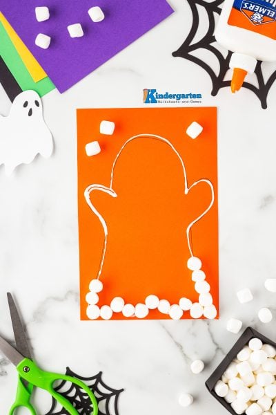 Ghost craft kids The kids will be tracing a ghostly outline with glue.