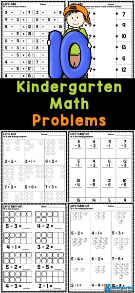 Looking for fun and engaging math activities for k5? Download our FREE 12-page collection of kindergarten math worksheets packed with handy Kindergarten math problems! These math questions for kindergarten focus on essential skills like addition and subtraction within 20. Your little learners will get to practice finding sums, figuring out missing addends, and honing their basic additing and subtracting skills. Plus, we’ve included an answer key for easy checking. Simply download the math problems for kindergartners, and you’ll be all set for learning fun!