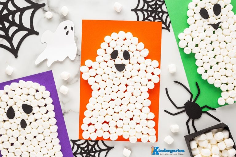 Mini Marshmallow Ghost Craft for Halloween