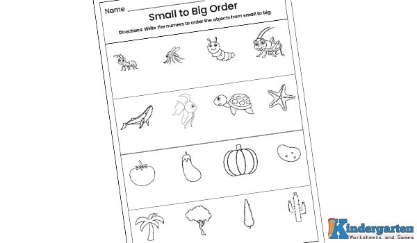 In this worksheet, kids will look at the picture carefully, find the biggest animal and the smallest animal, and then color both of them.