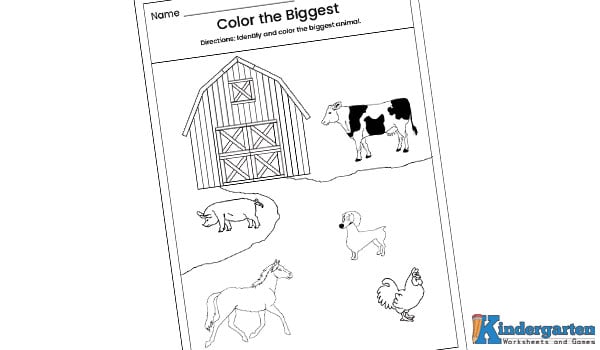 Next is this big or small sorting worksheet. In this activity, kids will look at different objects, decide which ones are big and which ones are small, and then cut and paste them into the correct boxes. This hands-on task helps children practice size comparison while building fine motor skills.
