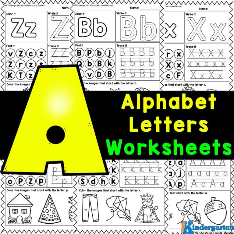 Beginner Alphabet Letters Worksheets for Kindergarten