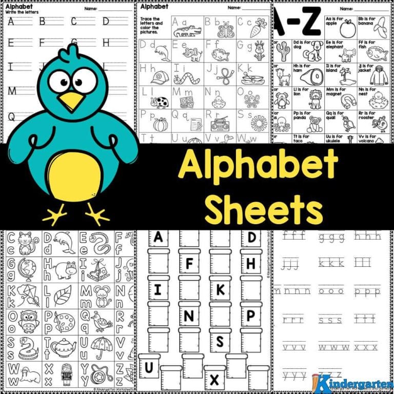 Free Alphabet Sheets for Kindergarten