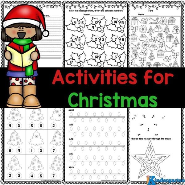 Looking for fun Christmas activities for your kindergarten student? Check out our collection of 20 free printable Christmas activity sheets that will enhance reading, vocabulary, math, and writing skills while spreading holiday cheer! Download your pack today!