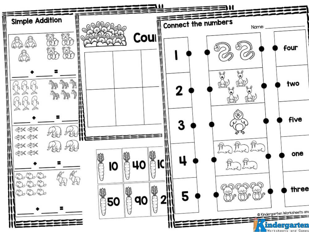 Activity Sheets for Kindergarten Math