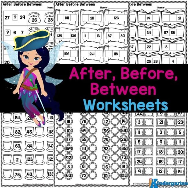 Check out these adorable before and after number worksheets for kindergarten and first grade, featuring 20 pages of practice with various number ranges to help develop essential math skills!