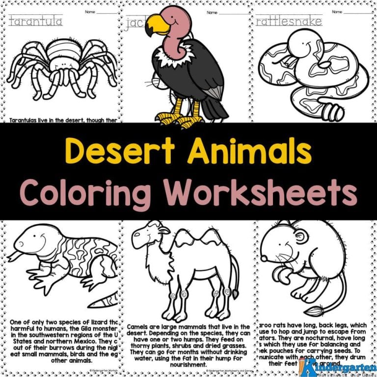 Desert Animal Coloring Printables