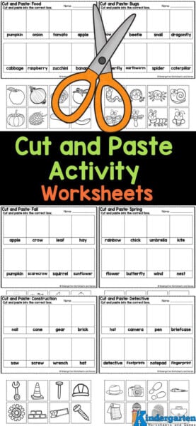 Looking for a fun way to boost your kindergarteners' spelling and vocabulary skills? Try our engaging cut and paste activitity worksheets featuring 15 exciting themes such as seasons, space, pirates, bugs, camping, and more! These free printable color cut and paste worksheets are perfect for kindergartners, pre-k, and grade 1 students too. Simply download the cut and glue worksheets to get tarted! Looking for a fun way to boost your kindergarteners' spelling and vocabulary skills? Try our engaging cut and paste activitity worksheets featuring 15 exciting themes such as seasons, space, pirates, bugs, camping, and more! These free printable color cut and paste worksheets are perfect for kindergartners, pre-k, and grade 1 students too. Simply download the cut and glue worksheets to get tarted!