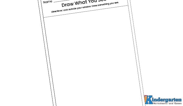In this worksheet, kids will look outside the window and draw something they can see. This activity encourages observation skills and creativity. Draw What You See