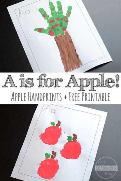 Apple handprint craft