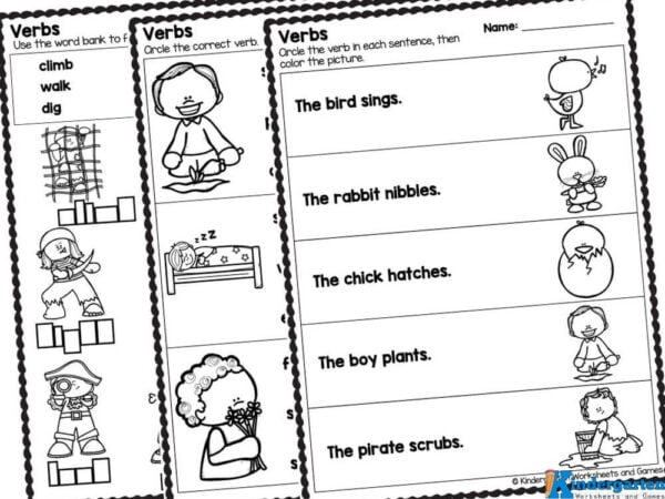 action verb worksheets for kindergarten Our verb worksheets for Kindergarten are designed specifically to make learning about verbs not just educational, but also exciting and interactive.
Why are action words important? Verbs are essential for building sentences and conveying ideas. They help children express what they see, do, and feel. By mastering action words, your little one can enhance their reading and writing skills significantly. Our engaging worksheets include a variety of activities that will captivate your child's attention and encourage them to explore the world of verbs in a playful way.
Research has shown that interactive and hands-on learning experiences greatly enhance a child’s comprehension and retention of new concepts. Our worksheets offer a range of activities, from coloring to matching and fill-in-the-blank tasks. These activities not only solidify their understanding of verbs but also help them develop fine motor skills, boost creativity, and improve their ability to follow instructions.
Don't miss out on this opportunity to make learning fun! Download our free action word worksheets for Kindergarten now and watch your child thrive.