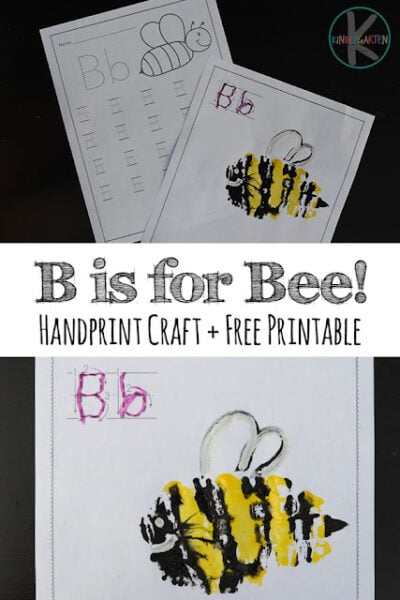b is for bee handprint