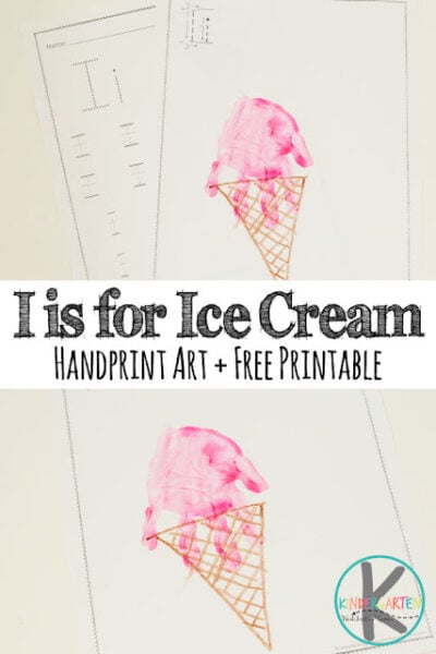 i is for ice cream handprint