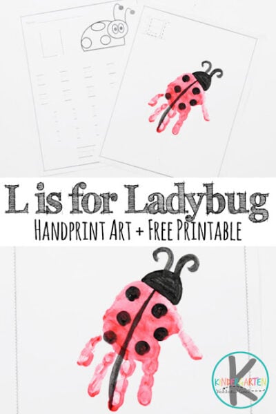ladybug letter l handprint craft
