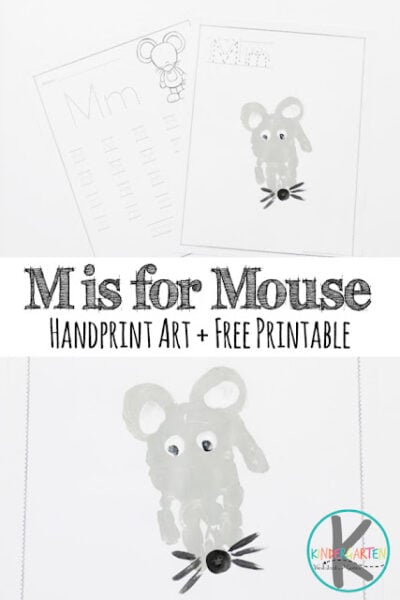 mouse letter m handprint craft
