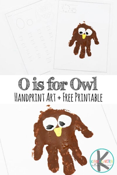 o is for owl handprint