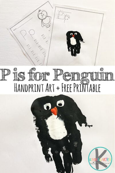 penguin handprint craft