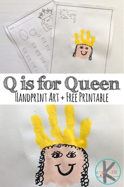 queen letter q handprint craft
