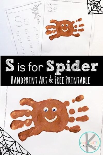 spider letter s handprint craft