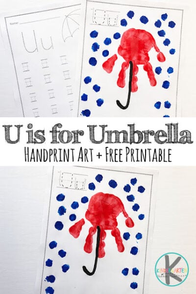 umbrella handprint craft