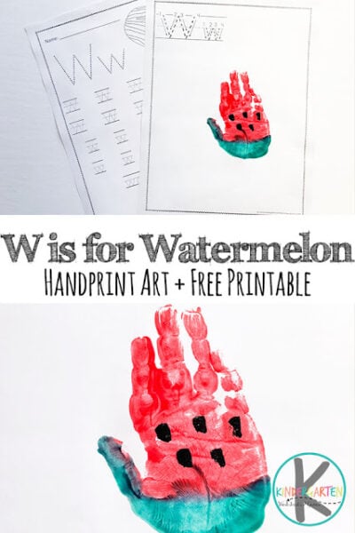 watermelon w handprint craft
