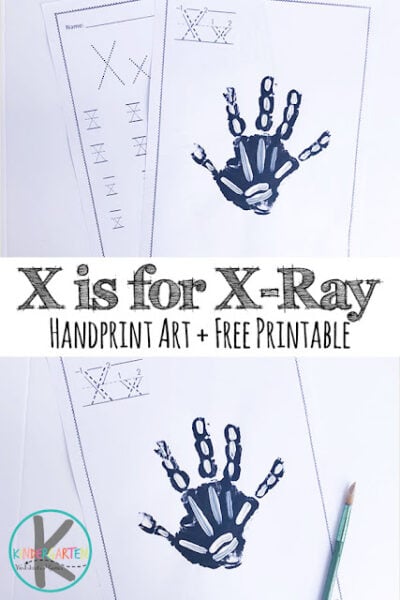xray letter x handprint craft
