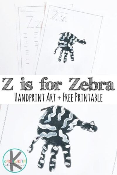 zebrea letter z handprint
