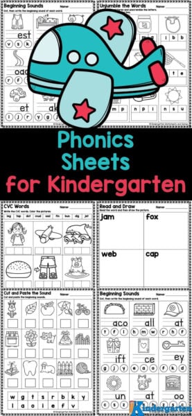 These kindergarten phonics sheets are a great way for children to practice and improve their alphabet, reading, vocabulary and writing skills. The free phonics worksheets also help students work on their letters and word recognition - which is an important part of learning to read. Use these kindergarten phonics worksheets with k5 kids at home and in the classroom to learn and review their phonics. Simply download the beginning sounds worksheets for kindergarten pdf and you are ready to start practicing!